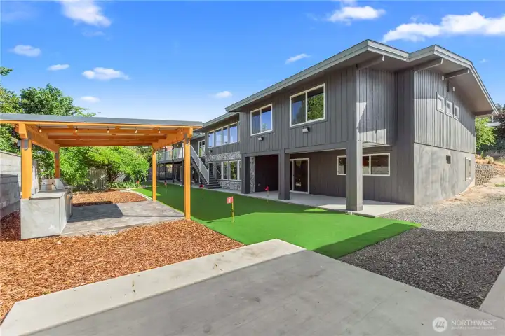 Picture from before fences were installed to divide the yard space