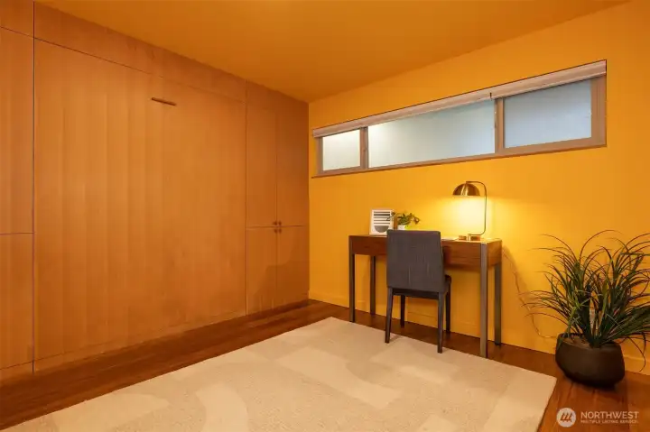 Second Bedroom/Office with Murphy Bed Closed