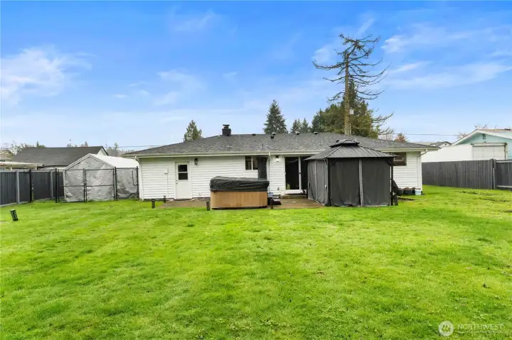 Hot tub included in purchase of home