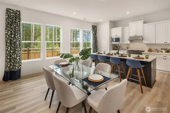 Dining area open to Kitchen