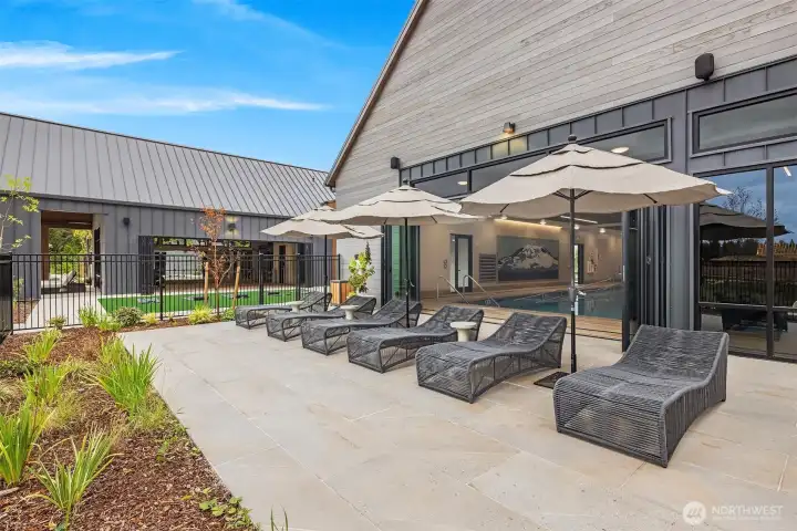 Sun Deck outside Indoor Pool