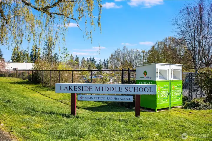 Lakeside Middle School is just across the street.