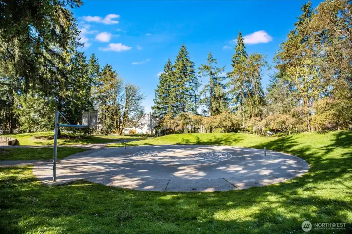Shown here is the site of the splash park in the summer.