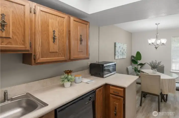 Yes, even the microwave stays! It is one more little convenience that makes this home feel easy to step into and enjoy.