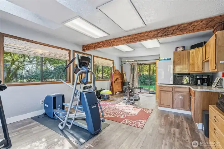 Finished room in shop area