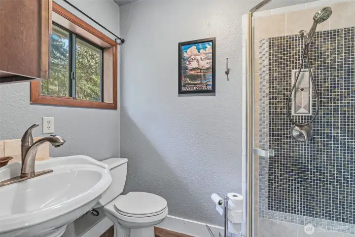 3/4 bath in shop area