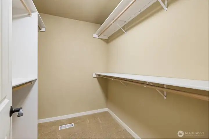 Large walk in closet.