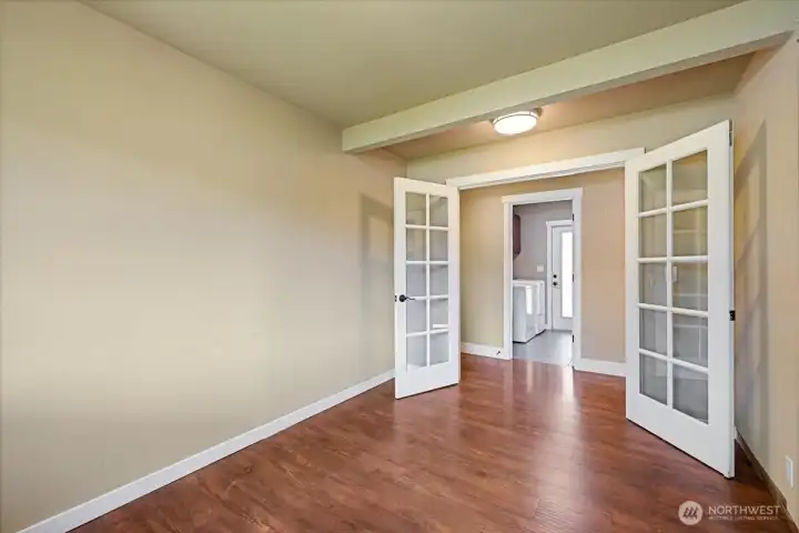 view towards door of office.