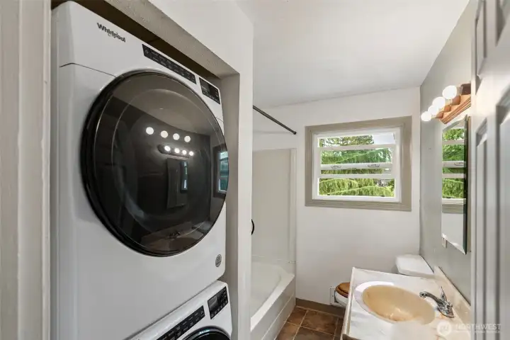 laundry and main living bathroom