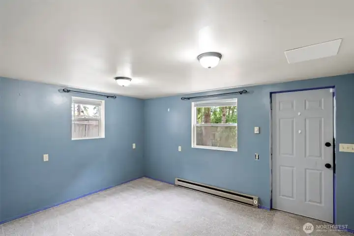 downstairs bedroom with own entry