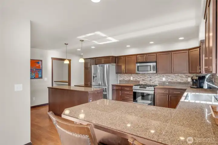 Abundant of counter space and cabinets.