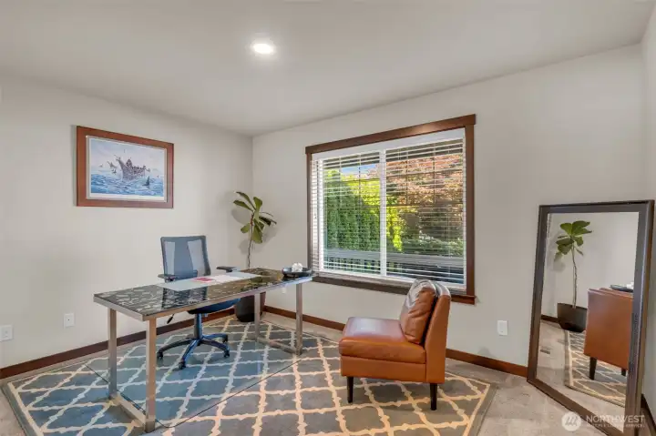 Bedroom on main is being used as an office.