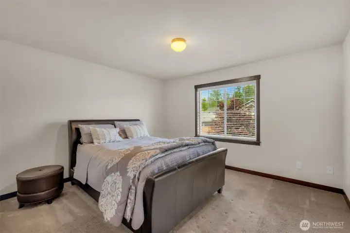 Spacious guest bedroom.