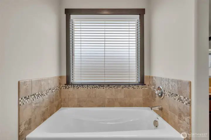 Primary bedroom soaking tub.