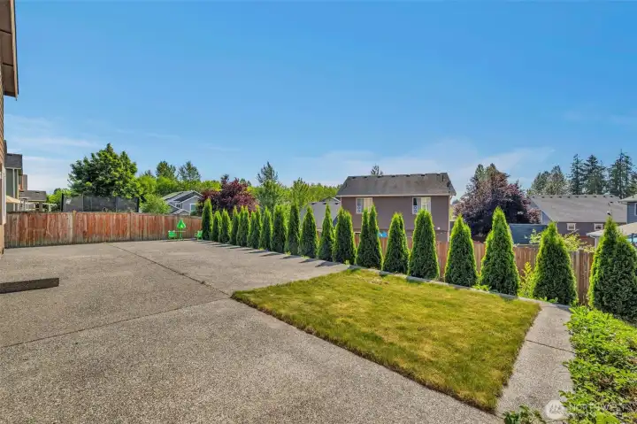 Very private yard
