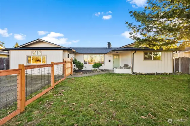 Fully fenced front and back yard