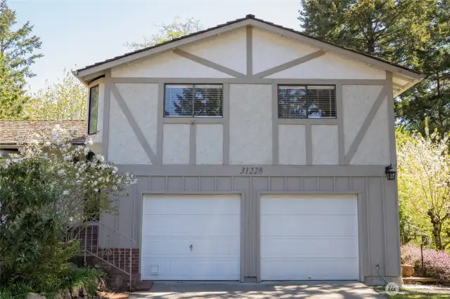 attached 2 car garage