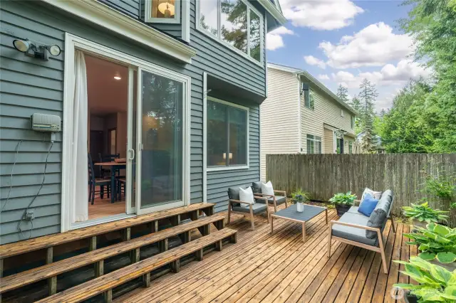 This lovely deck is a private escape!