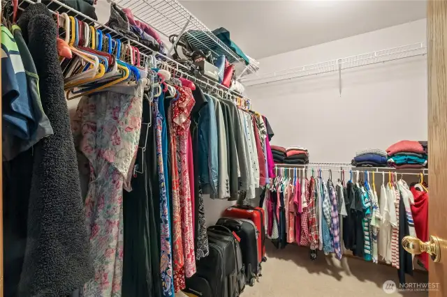 Large walk-in closet.