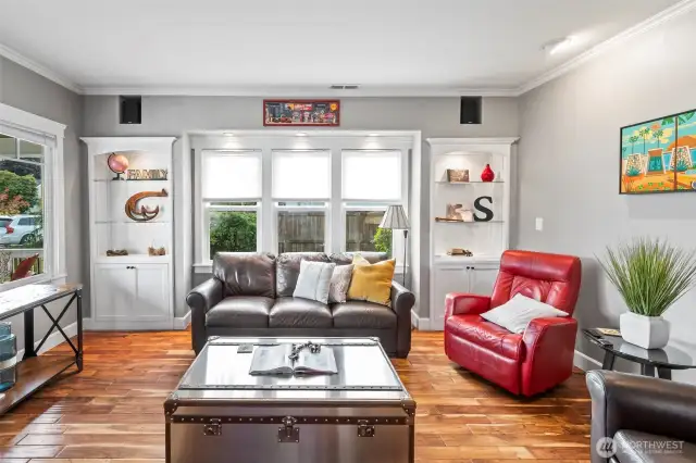 This home has a number of windows all throughout any room you are in you can take a look outside and enjoy all the greenery and mature landscaping. From the sound transmission control window and door package to the hand scraped acacia flooring and era specific millwork.