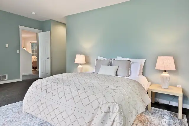 Looking back at the entry to your Primary Suite. Hallway to walk-in closet and bathroom is to the right of the opened door.