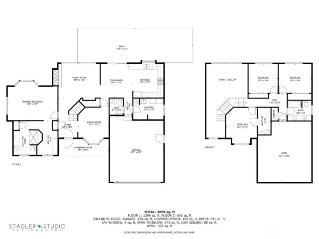 Estimated floor plans. Please note that this home has a three bedroom septic system. One of the rooms upstairs is considered a flex space (guest room/office).