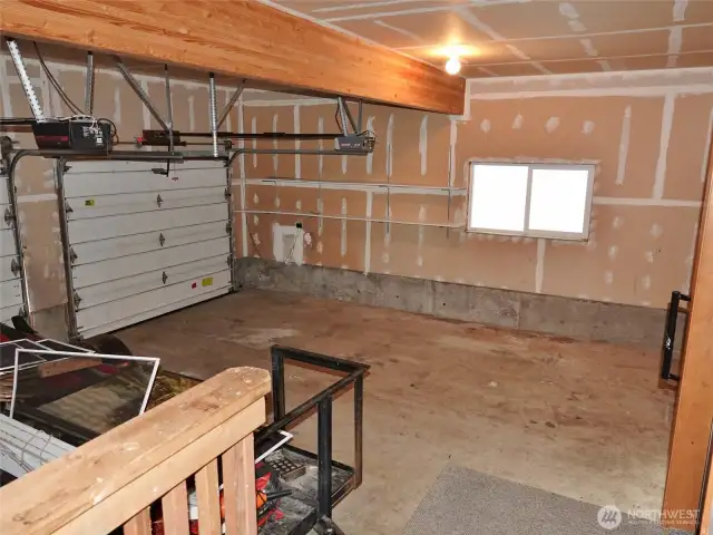 Extra-large 2-car Garage.