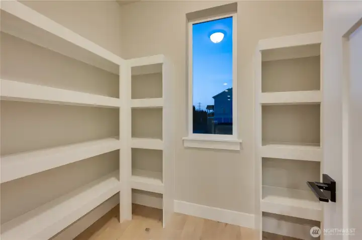 Massive pantry off kitchen