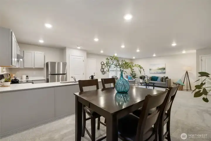 Convenient open concept living.