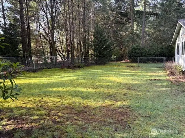 large fenced yard