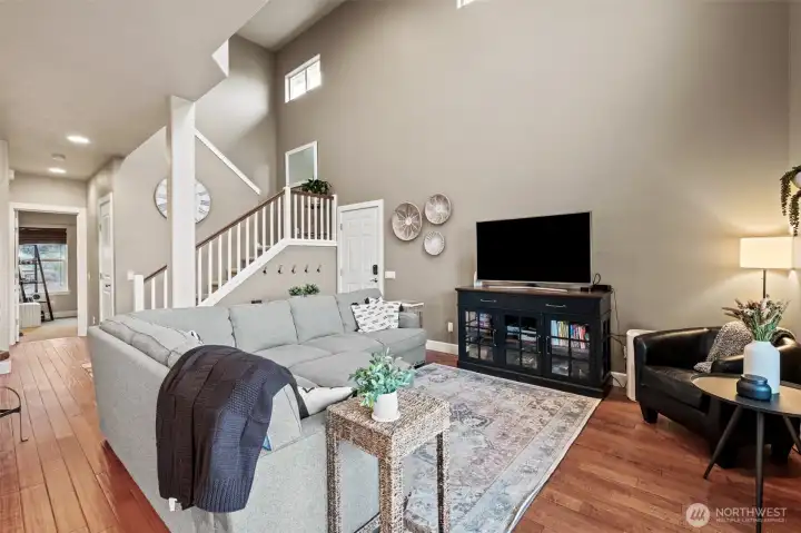 Looking back from the deck.  Note the engineered hardwood flooring.