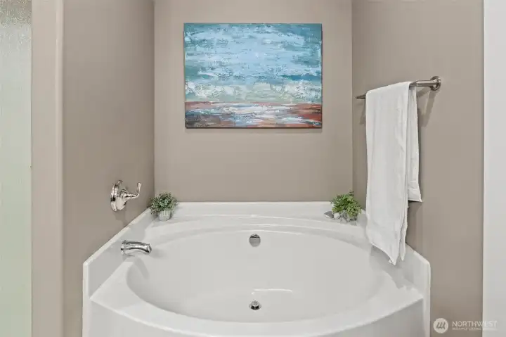 Relaxing spa soaking tub.