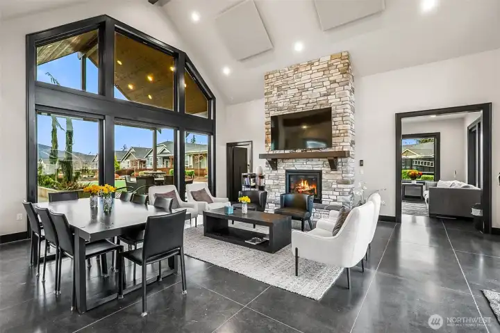 Fireplace in Pavilion