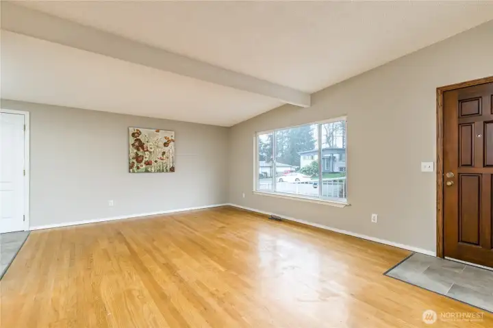 Fresh interior paint on the main level