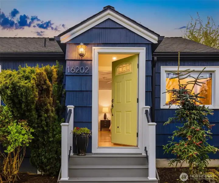 Fresh and inviting front door...