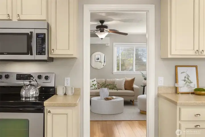 A serene feel throughout thanks to the fresh palette selected.