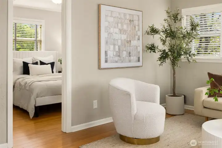 Leading into the primary suite