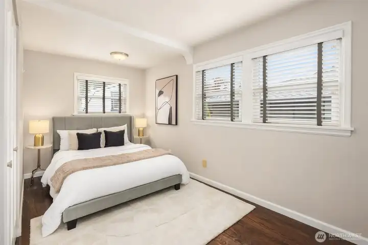 Second bedroom with its built-in closet