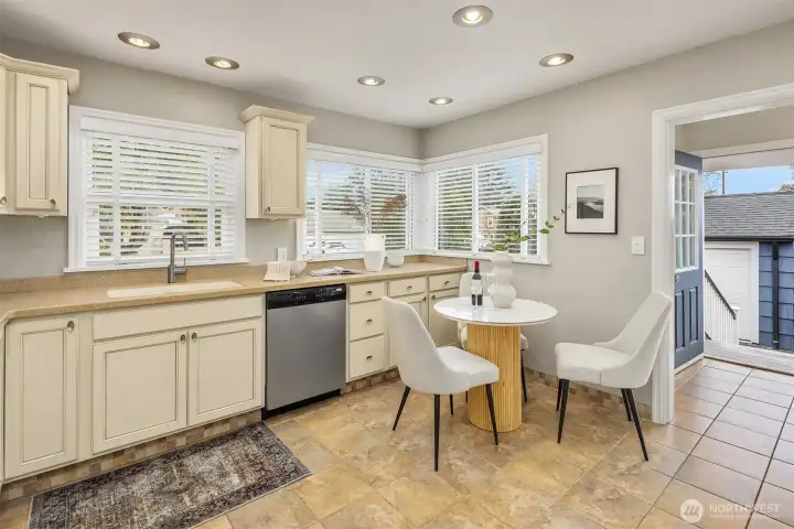 Let's explore the fabulous gardens which can be accessed via the kitchen/mud room door.