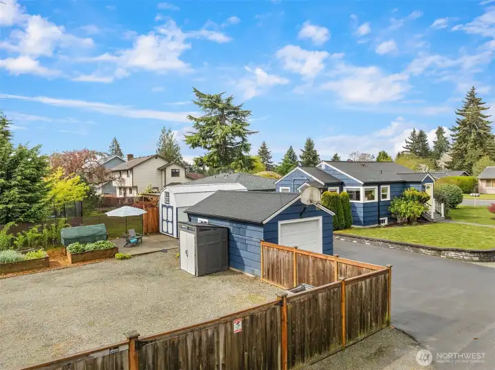 Aerial view of the grounds
