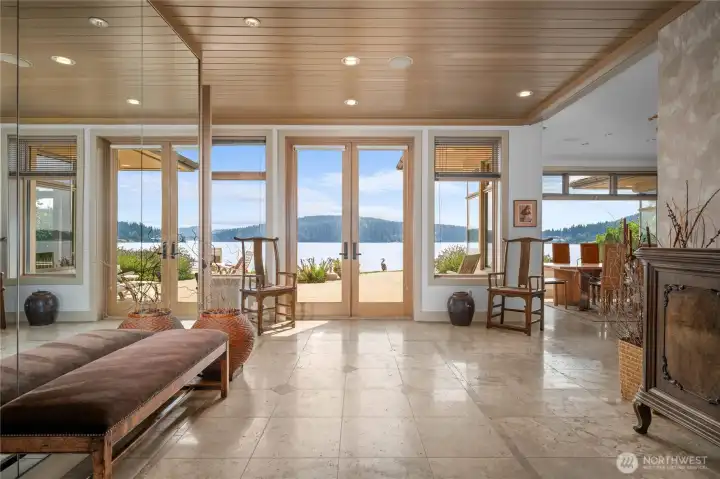 15283 Gibralter Rd open foyer with views all the way to the bay