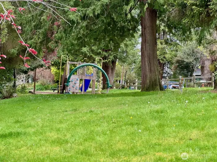 The corner park a stone's throw away