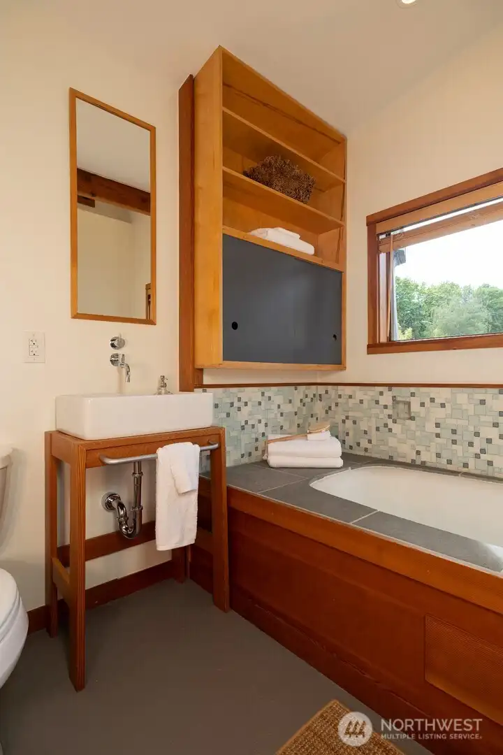 Spa-like full bathroom on second floor