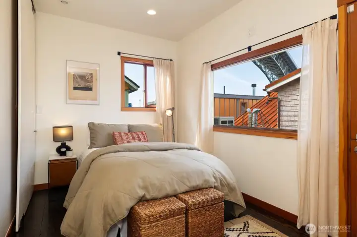 Second bedroom - fits a queen bed and large closet to the left of bed