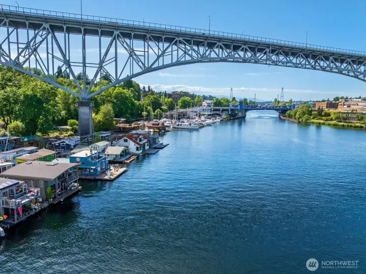 Ship Canal - Fremont Cut views from rooftop as well