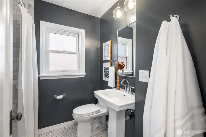 Main floor bathroom is beautiful.