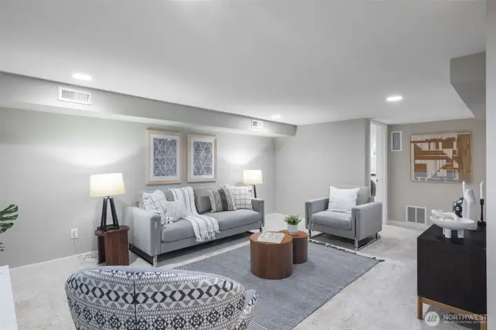 Lovely lower level living space.