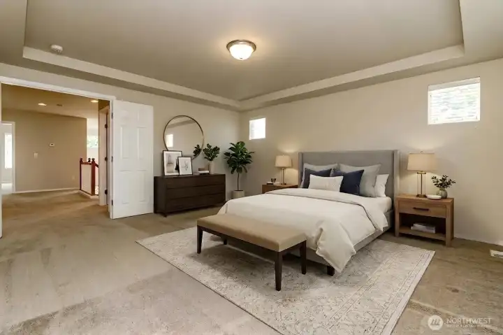 VIRTUALLY STAGED PRIMARY BED