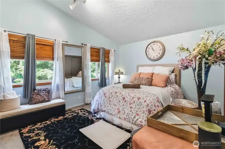 Upstairs secondary bedroom with ensuite bath