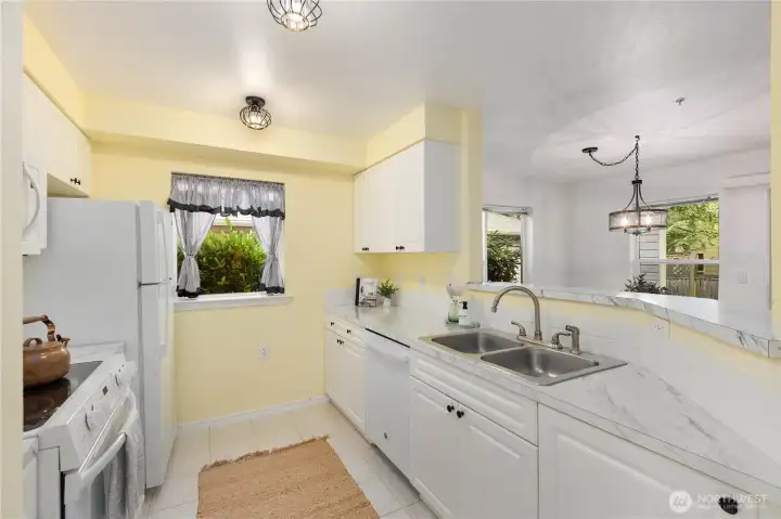 galley kitchen with lots of space
